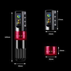 Bolígrafo de tatuaje inalámbrico con motor de copa hueca - Inky Paws Tattoo Supply