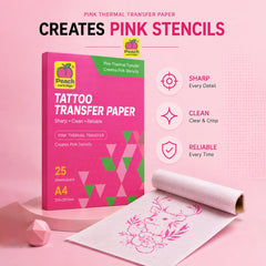Purple tattoo transfer paper for clean detailed tattoo stencil transfers