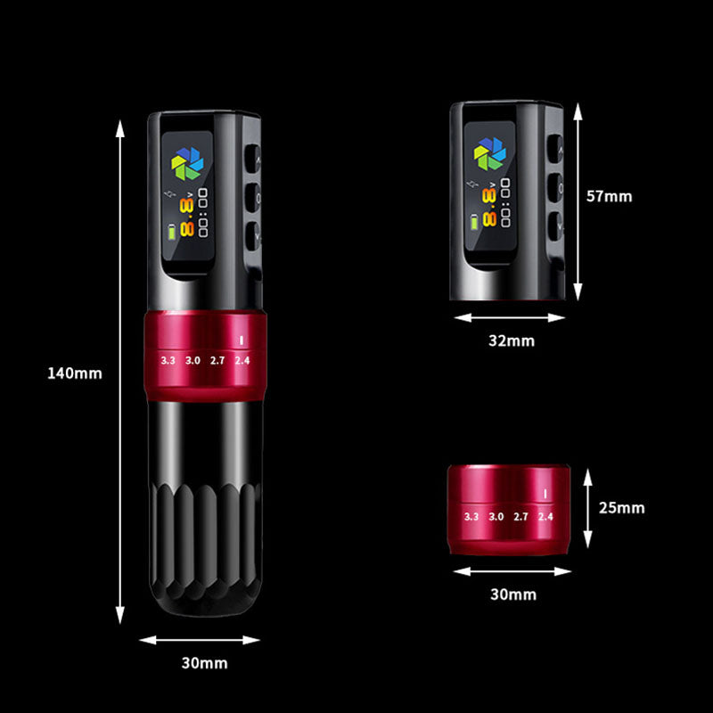Wireless Tattoo Pen with Hollow Cup Motor-Inky Paws Tattoo Supply