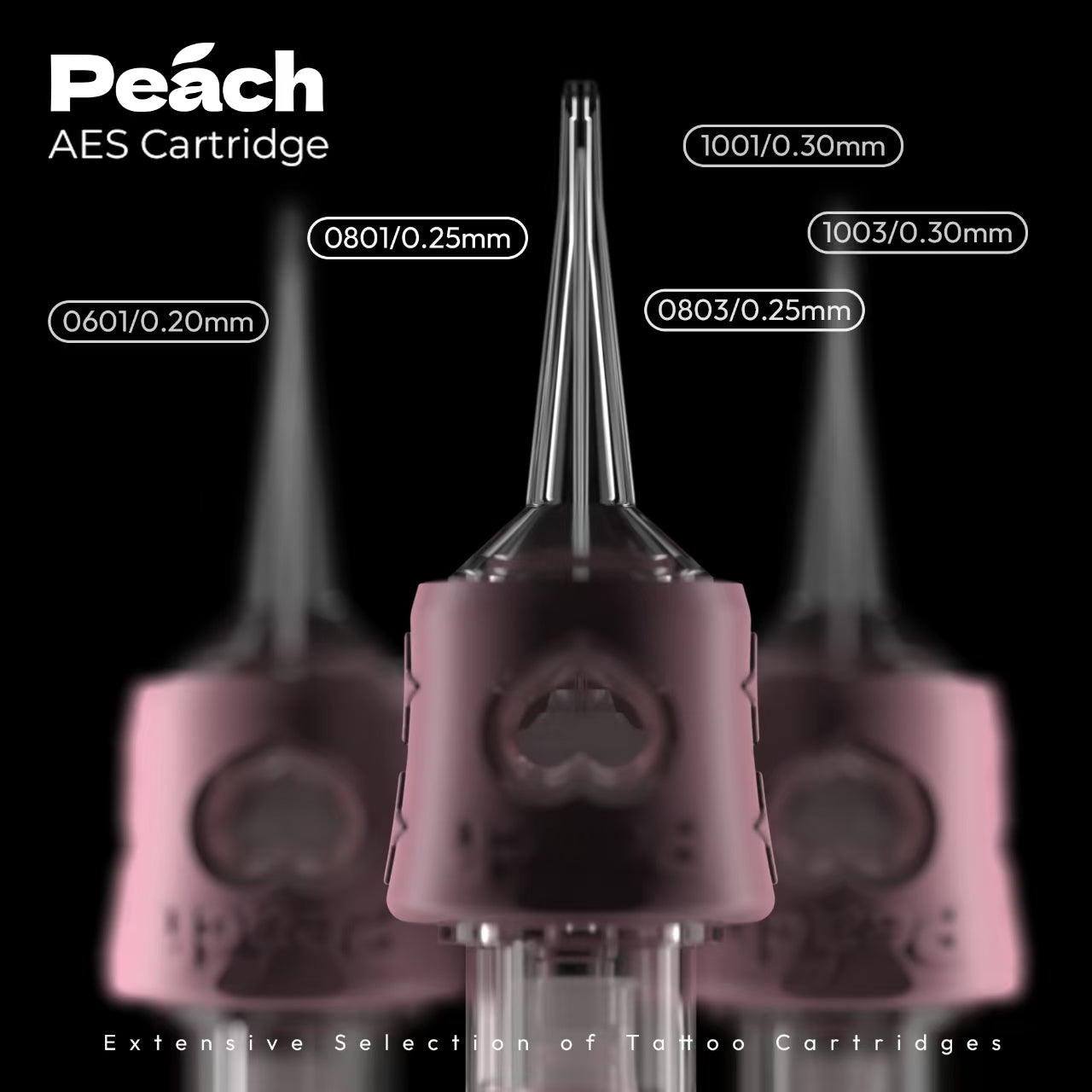 PEACH PMU Cartridge - Round Liner 0.20/0.25/0.30mm Long Taper