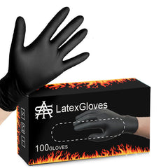 Black Nitrile Disposable Gloves | Inky Paws Tattoo Supply
