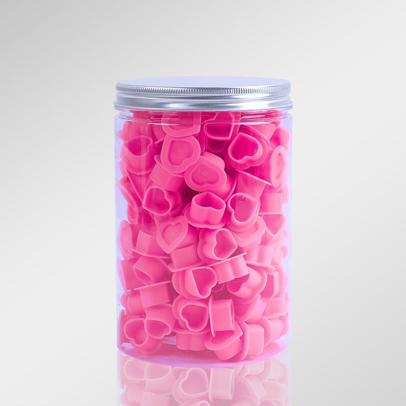 Heart-Shaped Silicone Ink Cups with Base